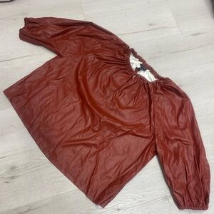 Who What Wear Rust Blouse